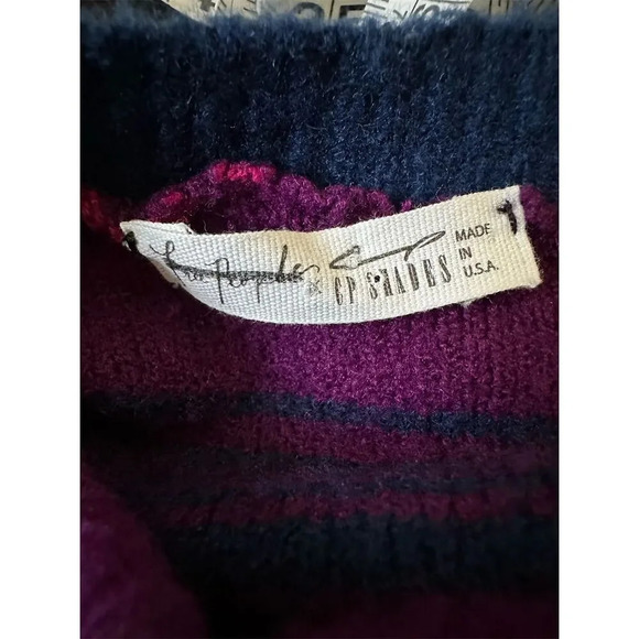 Free People Knit Womens Size S Blouse Top Long Sleeve Multicolor - Picture 5 of 8